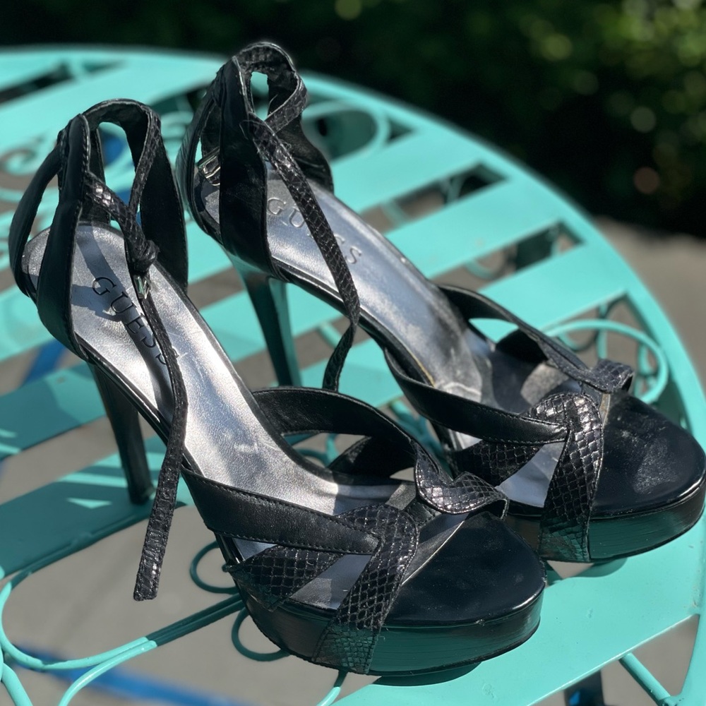 Strappy Guess Platform Heels